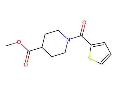 Methyl 1-(thiophene-2-carbonyl)piperidine-4-carboxylate structure