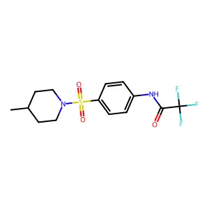 2,2,2-trifluoro-N-{4-[(4-methyl-1-piperidinyl)sulfonyl]phenyl}acetamide structure