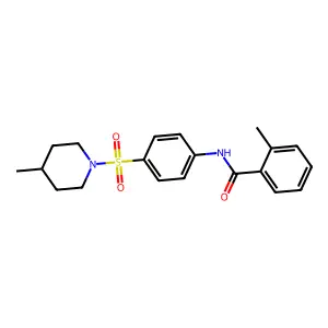 2-methyl-N-{4-[(4-methyl-1-piperidinyl)sulfonyl]phenyl}benzamide structure
