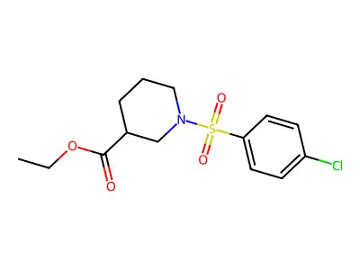 Ethyl 1-[(4-chlorophenyl)sulfonyl]piperidine-3-carboxylate structure