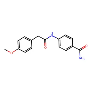 4-{[(4-Methoxyphenyl)acetyl]amino}benzamide structure