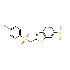2-{[(4-Chlorophenyl)sulfonyl]amino}-6-(methylsulfonyl)benzothiazole structure