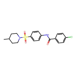 4-chloro-N-{4-[(4-methyl-1-piperidinyl)sulfonyl]phenyl}benzamide structure