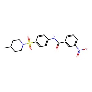 N-[4-(4-methylpiperidin-1-yl)sulfonylphenyl]-3-nitrobenzamide structure