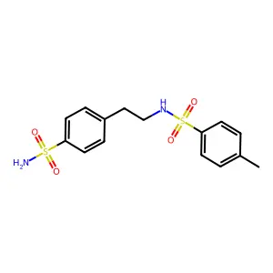 4-methyl-N-[2-(4-sulfamoylphenyl)ethyl]benzene-1-sulfonamide structure