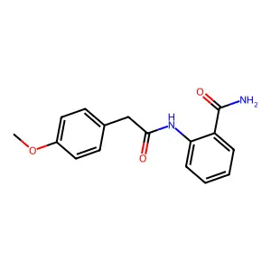 2-{[(4-Methoxyphenyl)acetyl]amino}benzamide structure