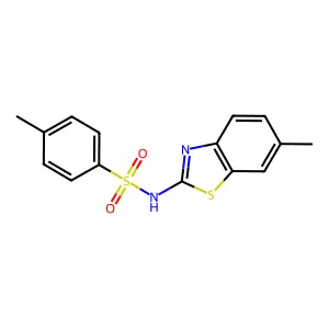 4-methyl-N-(6-methyl-1,3-benzothiazol-2-yl)benzenesulfonamide structure