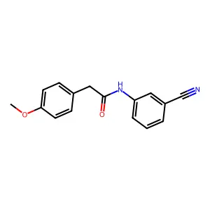 N-(3-氰基苯基)-2-(4-甲氧基苯基)乙酰胺 structure