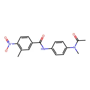 N-[4-[acetyl(methyl)amino]phenyl]-3-methyl-4-nitrobenzamide structure