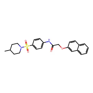 N-{4-[(4-methyl-1-piperidinyl)sulfonyl]phenyl}-2-(2-naphthyloxy)acetamide structure