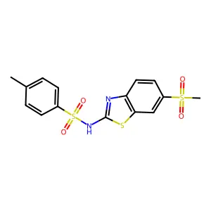 N-(6-Methanesulfonyl-benzothiazol-2-yl)-4-methyl-benzenesulfonamide structure