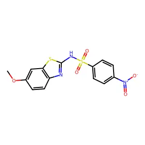 N-(6-methoxy-1,3-benzothiazol-2-yl)-4-nitrobenzenesulfonamide structure