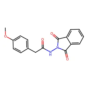 N-(1,3-dioxo-1,3-dihydro-2H-isoindol-2-yl)-2-(4-methoxyphenyl)acetamide structure