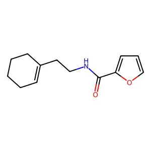 N-[2-(cyclohexen-1-yl)ethyl]furan-2-carboxamide structure