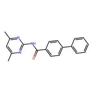 N-(4,6-dimethylpyrimidin-2-yl)-4-phenylbenzamide structure