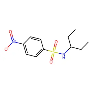 4-硝基-N-戊-3-基苯磺酰胺 structure