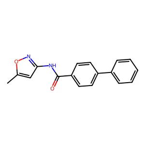 N-(5-methyl-1,2-oxazol-3-yl)-[1,1'-biphenyl]-4-carboxamide structure