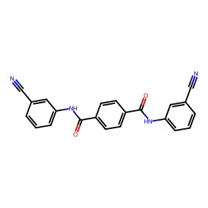 N,N'-bis(3-cyanophenyl)terephthalamide structure