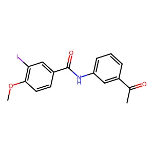 N-(3-acetylphenyl)-3-iodo-4-methoxybenzamide structure