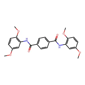 1-N,4-N-bis(2,5-dimethoxyphenyl)benzene-1,4-dicarboxamide structure