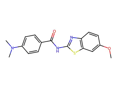 4-(dimethylamino)-N-(6-methoxy-1,3-benzothiazol-2-yl)benzamide structure