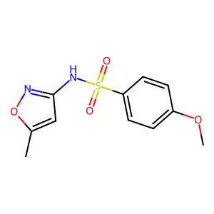 4-methoxy-N-(5-methyl-1,2-oxazol-3-yl)benzenesulfonamide structure