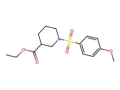 Ethyl 1-[(4-methoxyphenyl)sulfonyl]piperidine-3-carboxylate structure