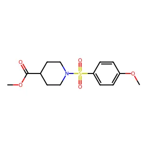 Methyl 1-[(4-methoxyphenyl)sulfonyl]-4-piperidinecarboxylate structure