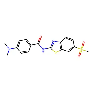 4-(dimethylamino)-N-(6-(methylsulfonyl)benzo[d]thiazol-2-yl)benzamide structure