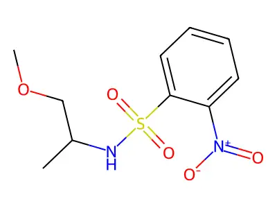 N-(1-methoxypropan-2-yl)-2-nitrobenzenesulfonamide structure