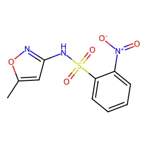N-(5-methyl-1,2-oxazol-3-yl)-2-nitrobenzenesulfonamide structure