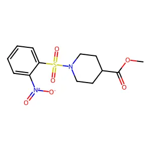 Methyl 1-[(2-nitrophenyl)sulfonyl]piperidine-4-carboxylate structure