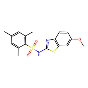 N-(6-methoxy-1,3-benzothiazol-2-yl)-2,4,6-trimethylbenzenesulfonamide structure