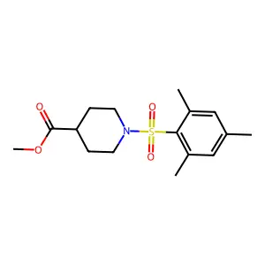 Methyl 1-[(2,4,6-trimethylphenyl)sulfonyl]piperidine-4-carboxylate structure