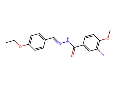 3-Iodo-4-methoxybenzoic acid 2-[(4-ethoxyphenyl)methylene]hydrazide structure