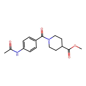 Methyl 1-(4-acetamidobenzoyl)piperidine-4-carboxylate structure