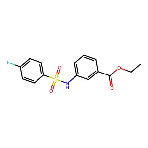 Ethyl 3-{[(4-fluorophenyl)sulfonyl]amino}benzoate structure