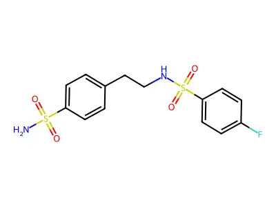 4-[2-(4-Fluorobenzenesulfonamido)ethyl]benzene-1-sulfonamide structure
