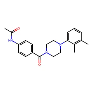 N-[4-[4-(2,3-dimethylphenyl)piperazine-1-carbonyl]phenyl]acetamide structure