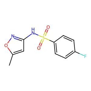 4-fluoro-N-(5-methyl-1,2-oxazol-3-yl)benzenesulfonamide structure
