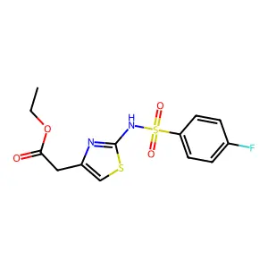 Ethyl (2-{[(4-fluorophenyl)sulfonyl]amino}-1,3-thiazol-4-yl)acetate structure