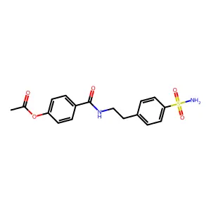 4-{[2-(4-Sulfamoylphenyl)ethyl]carbamoyl}phenyl acetate structure