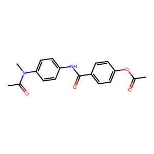 4-({4-[Acetyl(methyl)amino]phenyl}carbamoyl)phenyl acetate structure