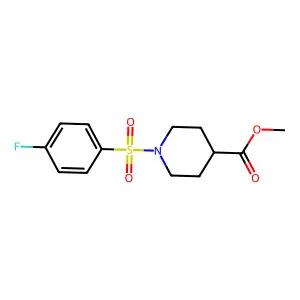 Methyl 1-[(4-fluorophenyl)sulfonyl]-4-piperidinecarboxylate structure