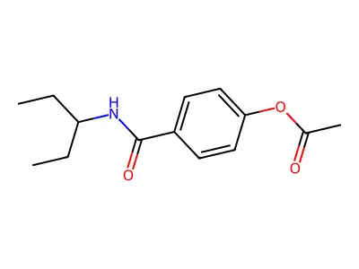 4-(Pentan-3-ylcarbamoyl)phenyl acetate structure