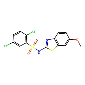 2,5-dichloro-N-(6-methoxy-1,3-benzothiazol-2-yl)benzenesulfonamide structure