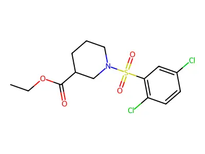 Ethyl 1-[(2,5-dichlorophenyl)sulfonyl]piperidine-3-carboxylate structure