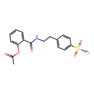 2-{[2-(4-Sulfamoylphenyl)ethyl]carbamoyl}phenyl acetate structure