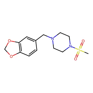 1-(1,3-Benzodioxol-5-ylmethyl)-4-methylsulfonylpiperazine structure