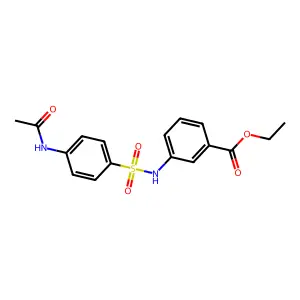 Ethyl 3-({[4-(acetylamino)phenyl]sulfonyl}amino)benzoate structure